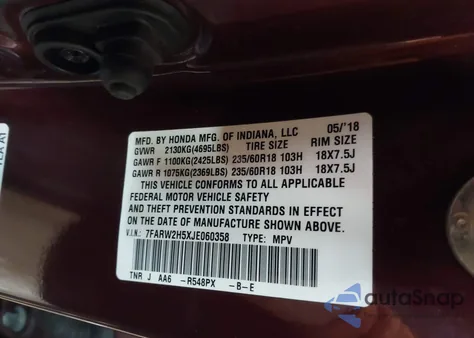 2018 Honda Cr-V Ex from USA, damaged, VIN 7FARW2H5XJE060358